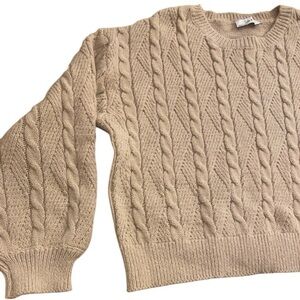 Sadie & Sage Women’s Tan Knit Cree Sweater Oversized size small